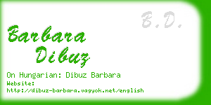 barbara dibuz business card